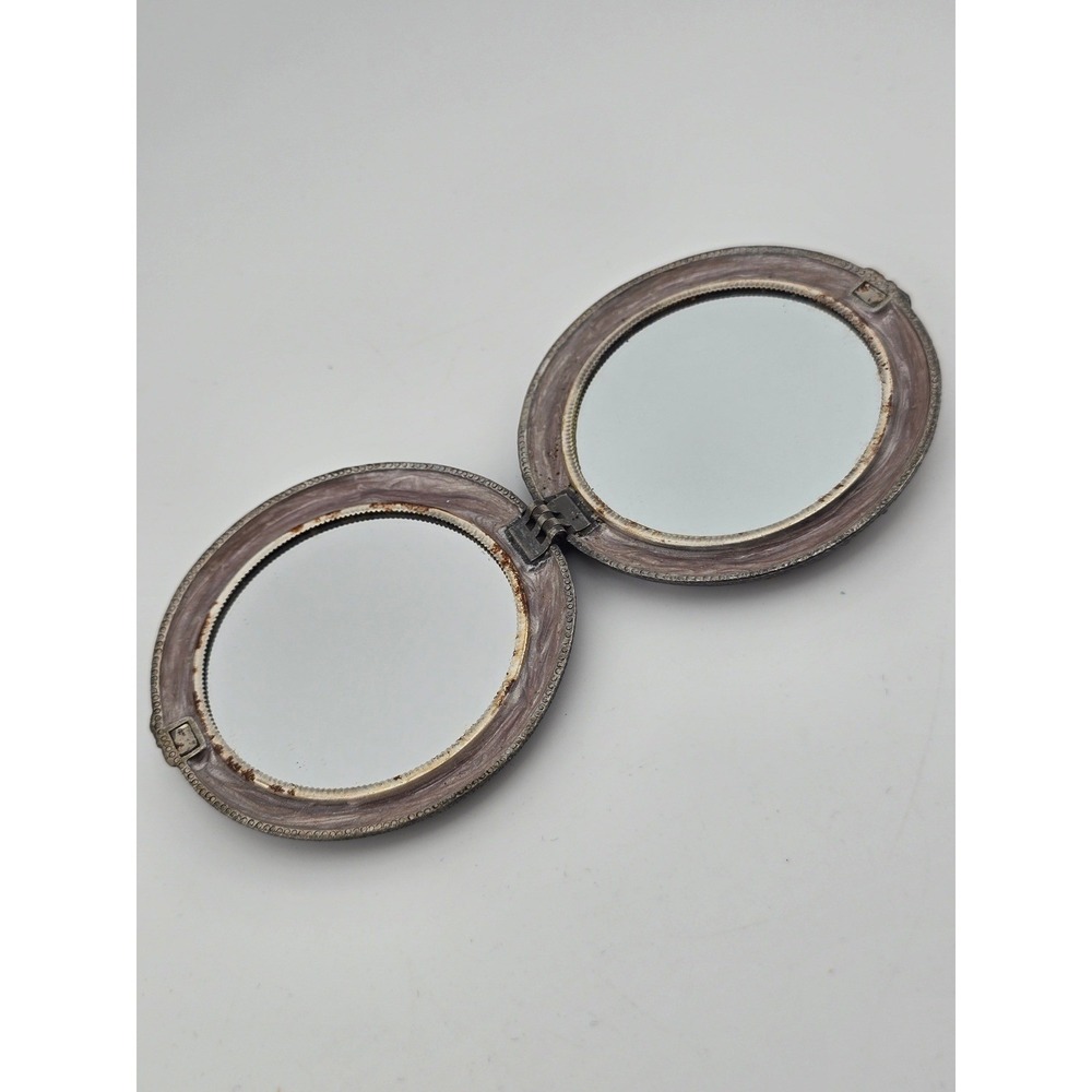Vintage Pewter Dragonfly Compact Mirror - Picture 2 of 3